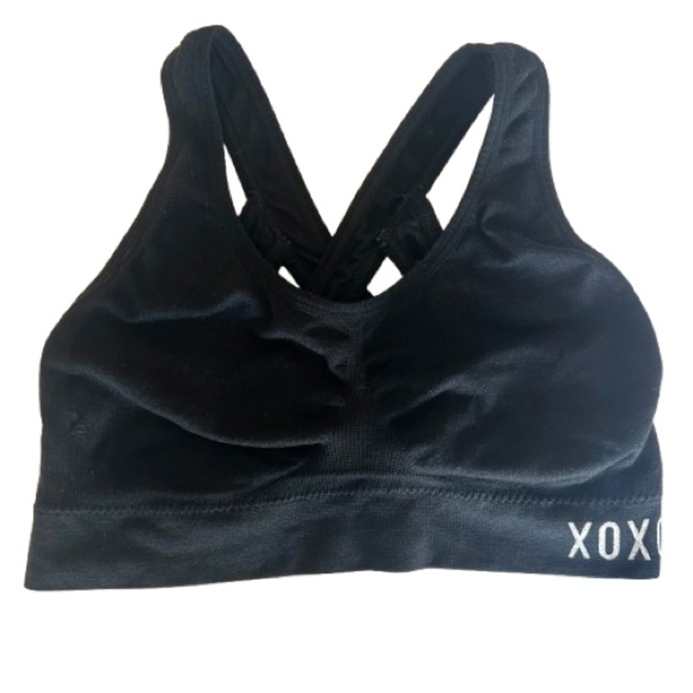 XOXO Womens Black Seamless Microfiber Sports Bra Size Small Wire-free